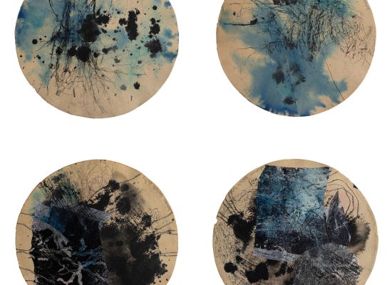 JEHAN SALEH - Untitled- 70 x 70 cm - Monotype on handmade paper, Ink and pigments, 2024